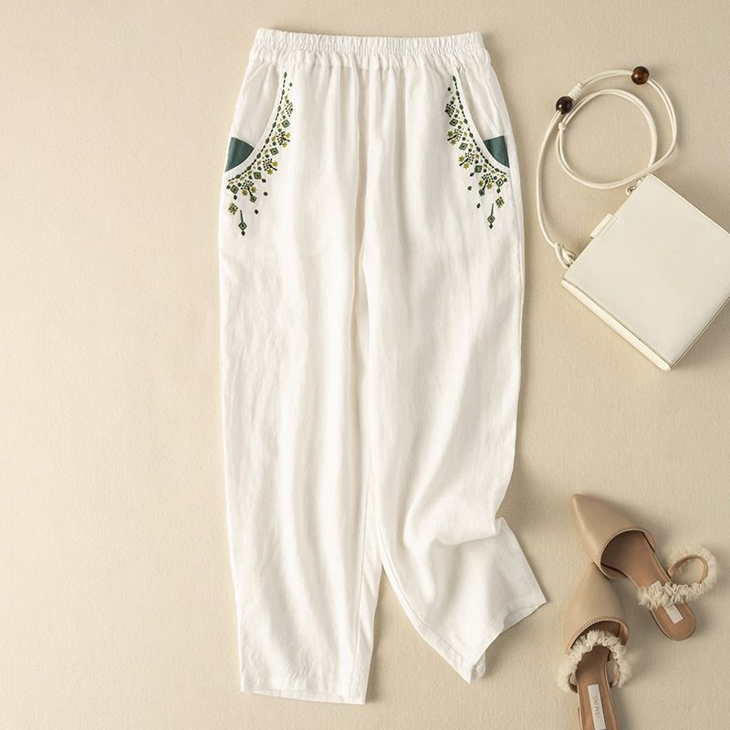 【Cotone e Lino】Pantaloni Casual Vintage