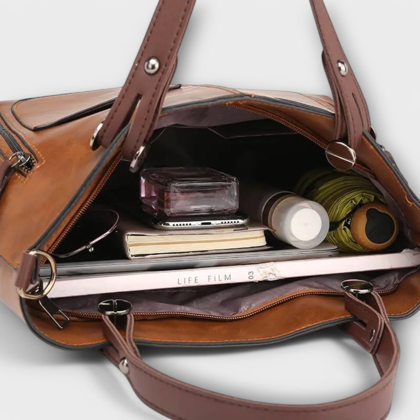 Aurellia - Borsa in Pelle Elegante e Spaziosa per Uso Quotidiano