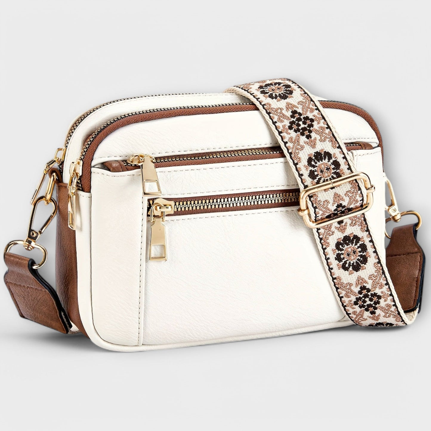 Borsa a Tracolla in Pelle Vegana Aurellia, Stile Retro con Cinghia Boho Regolabile, Ampio Spazio per Essenziali