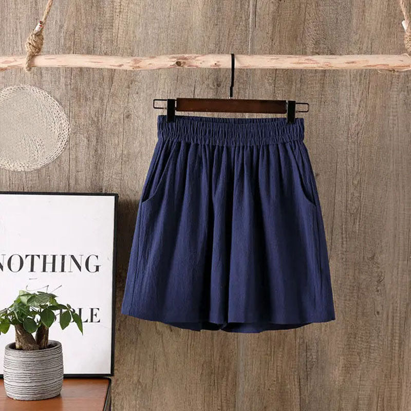 Pantaloni Corti Monocromatici Casual