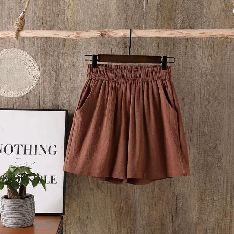 Pantaloni Corti Monocromatici Casual