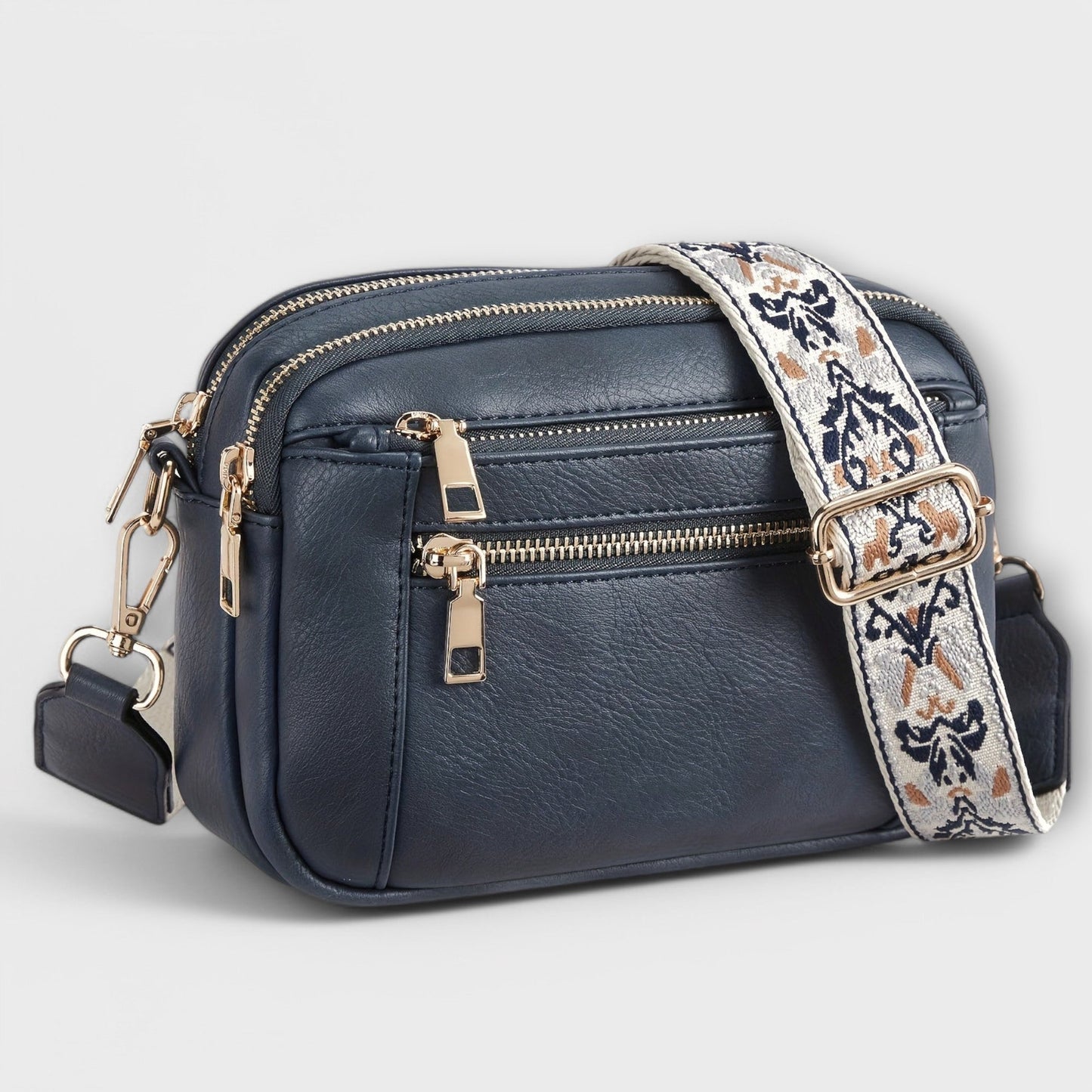 Borsa a Tracolla in Pelle Vegana Aurellia, Stile Retro con Cinghia Boho Regolabile, Ampio Spazio per Essenziali