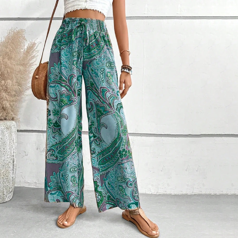 Pantaloni Casual con Stampa Etnica