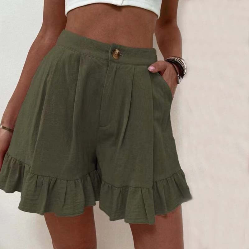Pantaloni Corti Casual Monocromatici