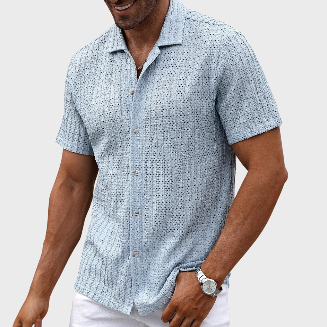 Camicia a Maglia Testurizzata Breeze Haven Hills