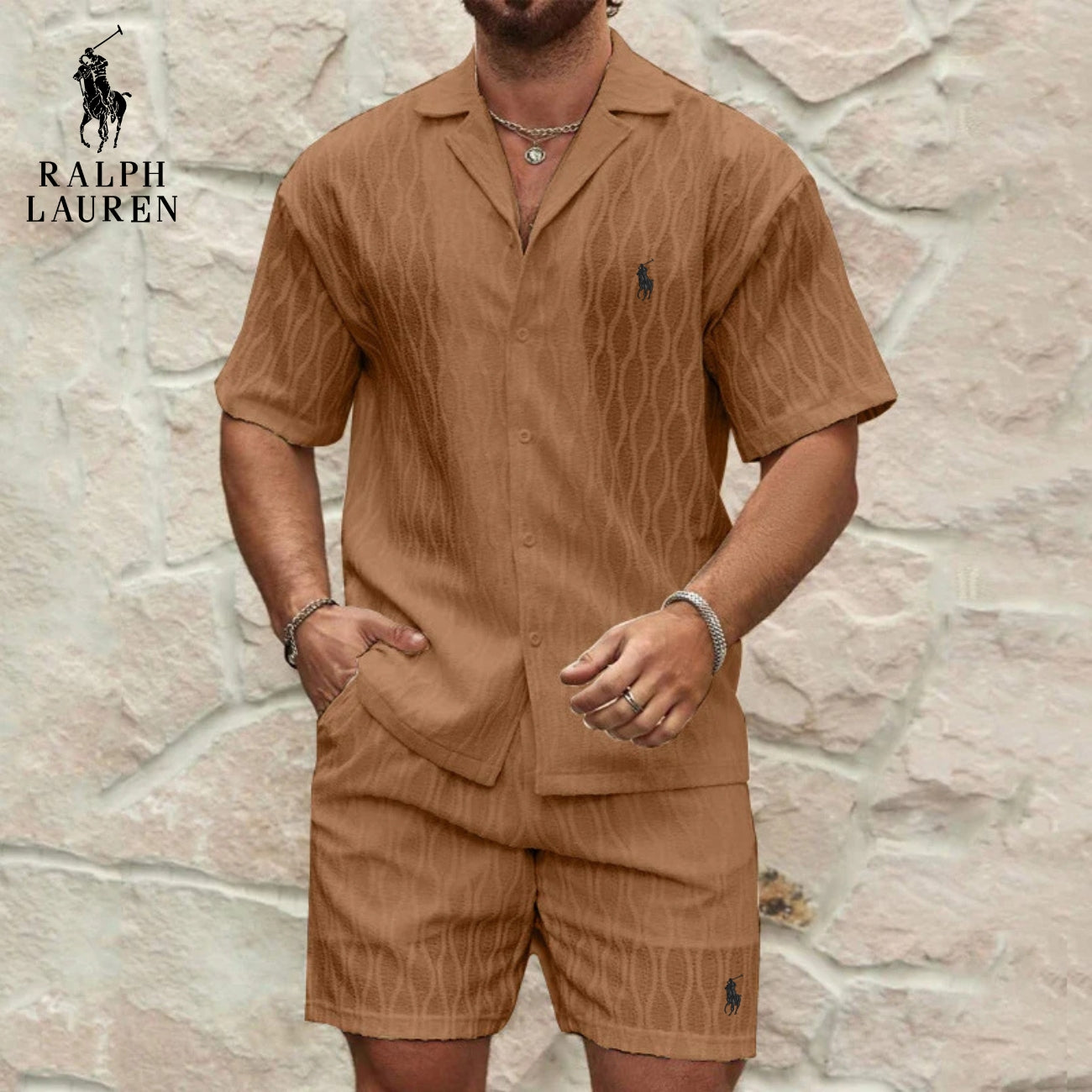 Set Estivo Testurizzato RL – Offerta Camicia & Pantaloni Corti