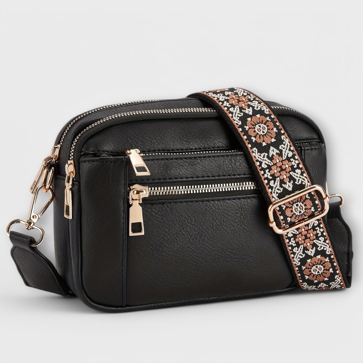 Borsa a Tracolla in Pelle Vegana Aurellia, Stile Retro con Cinghia Boho Regolabile, Ampio Spazio per Essenziali