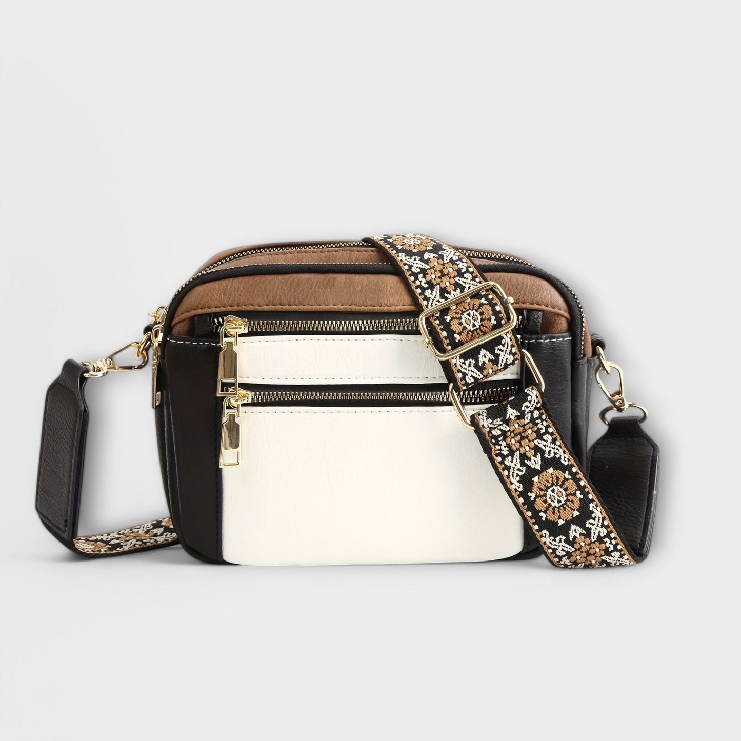 Borsa a Tracolla in Pelle Vegana Aurellia, Stile Retro con Cinghia Boho Regolabile, Ampio Spazio per Essenziali