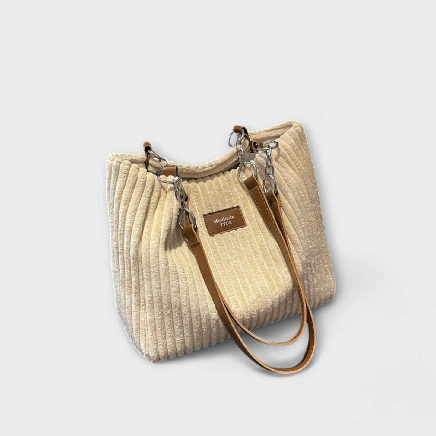 Borsa a Spalla Aurellia in Cordino Morbido - Tracolla Regolabile, Design Spazioso, Khaki