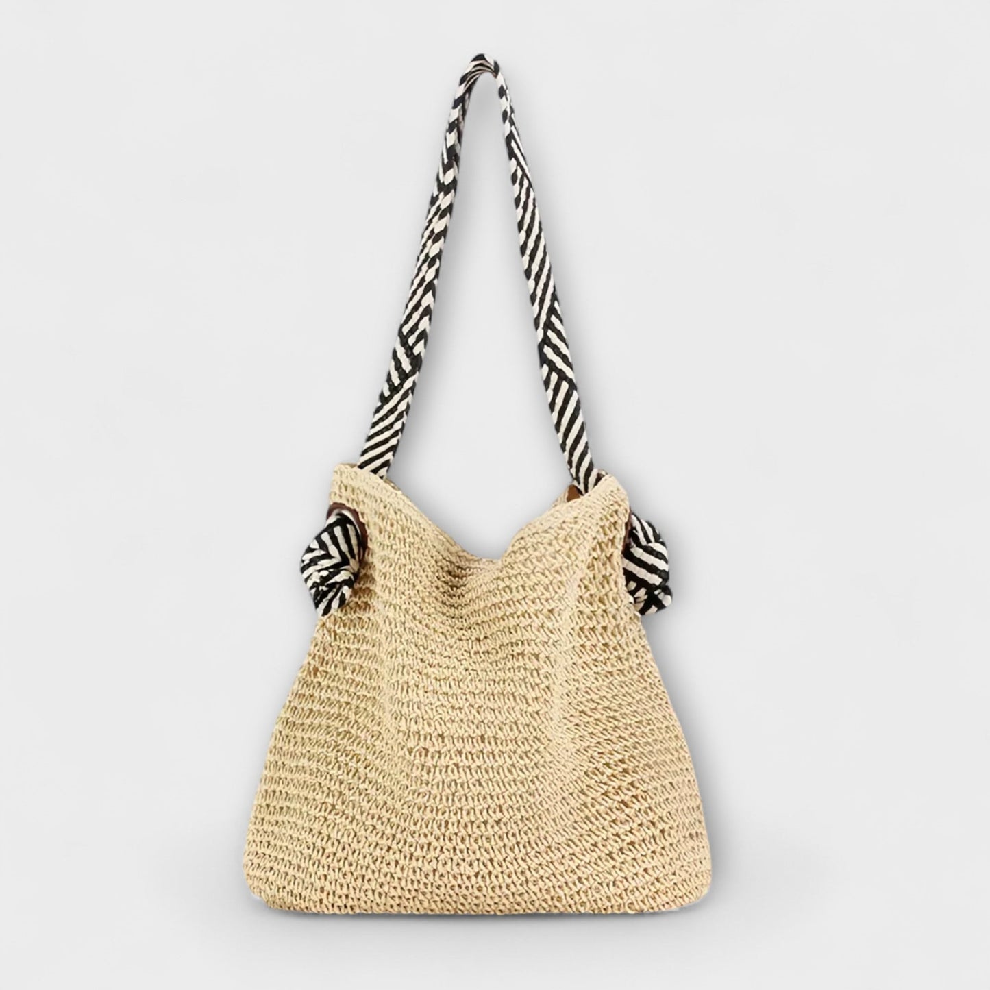 Suzu - Borsa Tote Boho Sierra, Intrecciata a Mano, Cinghie Comode, Chiusura Magnetica Sicura, Capacità Versatile