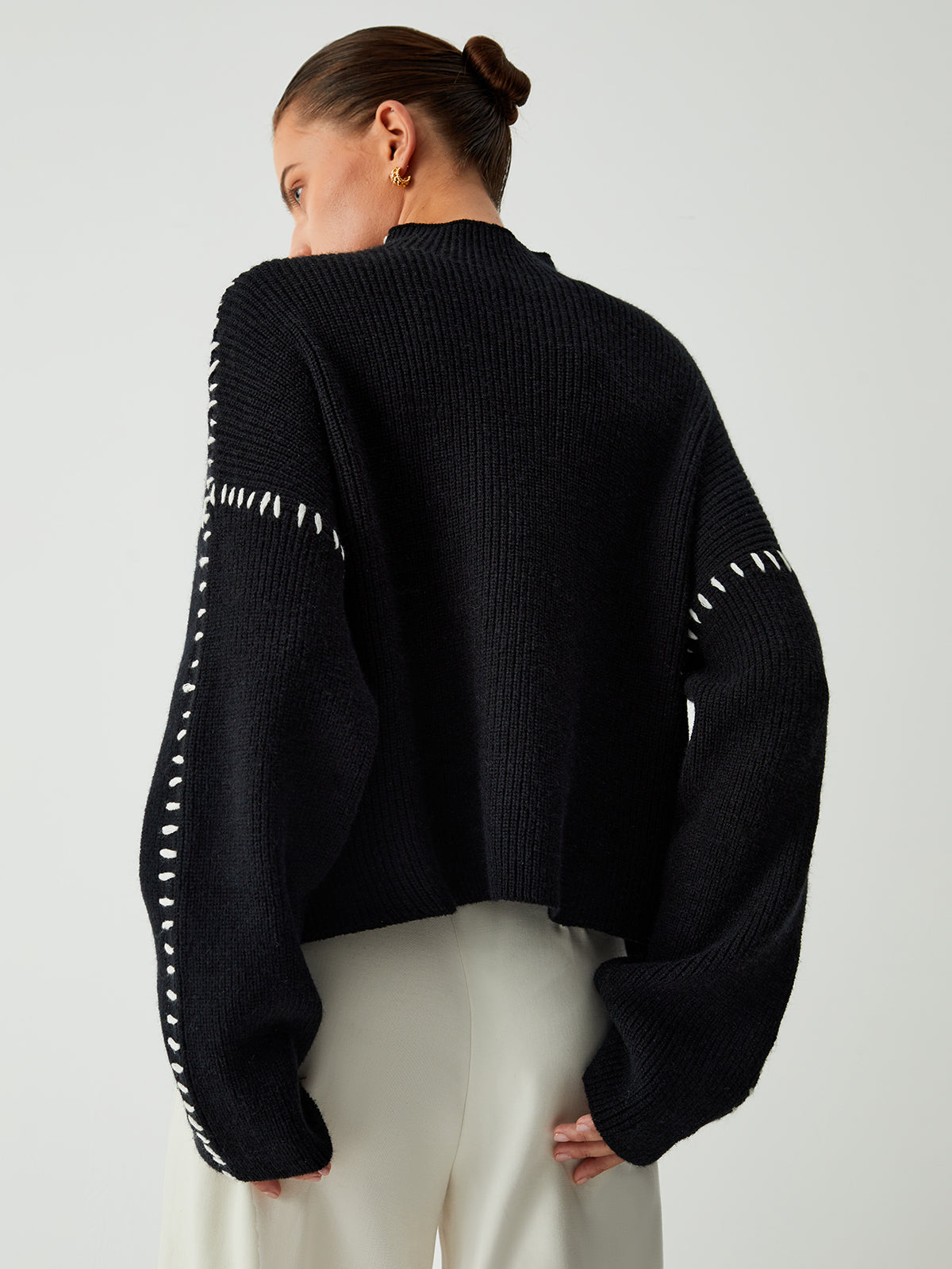 Maglione Oversized con Collo Alto Milena