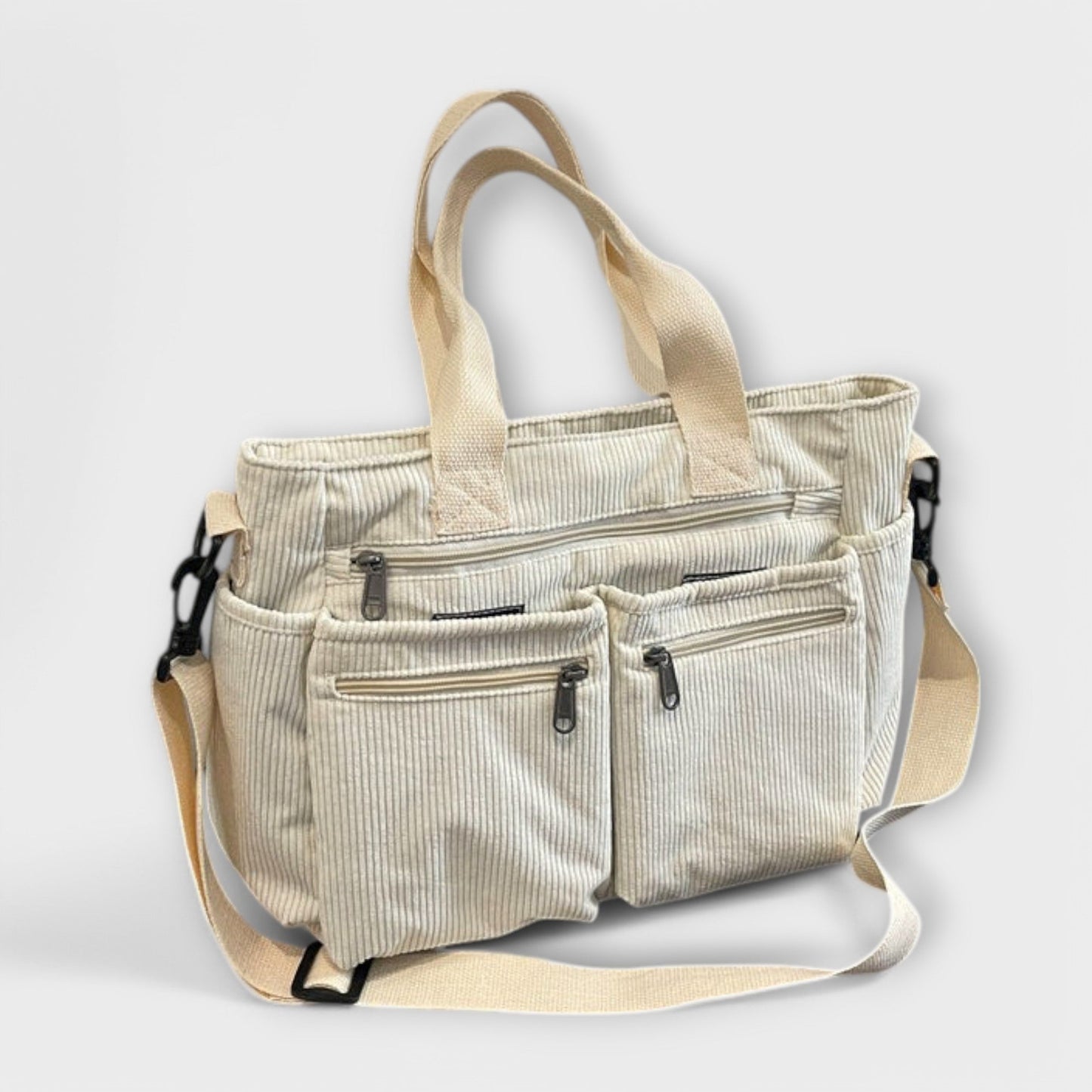 Borsa Aurellia - Materiale in corda leggero e resistente all'acqua, spaziosa con scomparto con zip, ideale per lavoro o viaggio