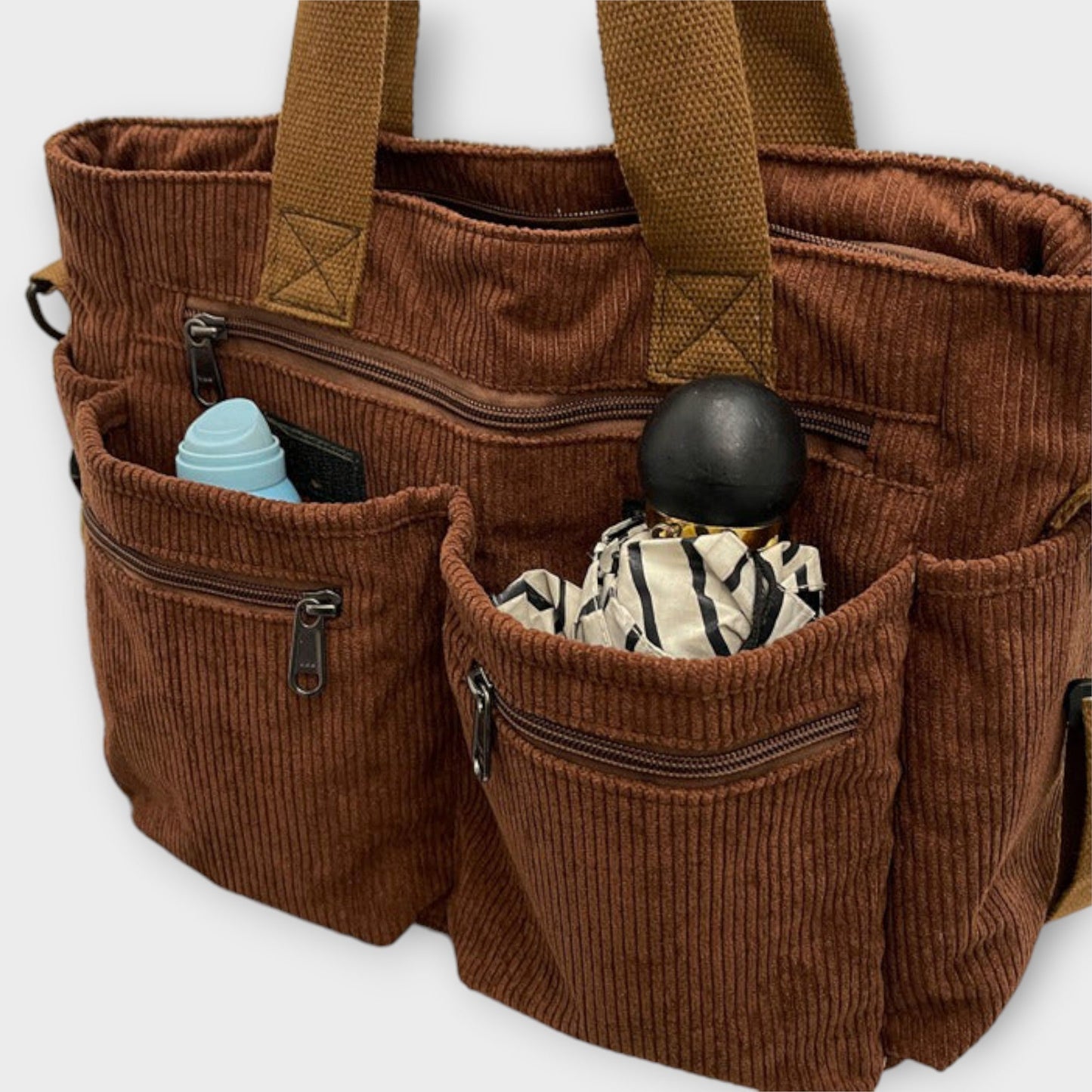 Borsa Aurellia - Materiale in corda leggero e resistente all'acqua, spaziosa con scomparto con zip, ideale per lavoro o viaggio