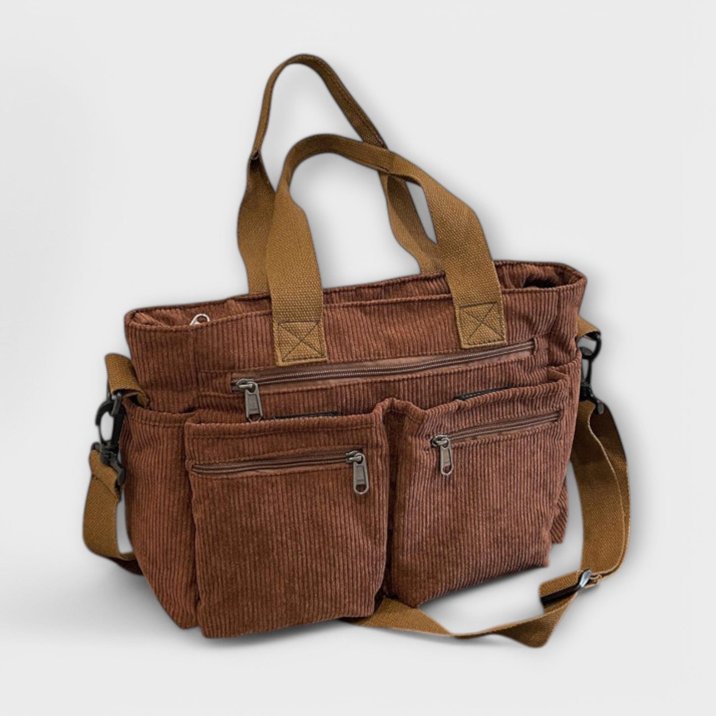 Borsa Aurellia - Materiale in corda leggero e resistente all'acqua, spaziosa con scomparto con zip, ideale per lavoro o viaggio