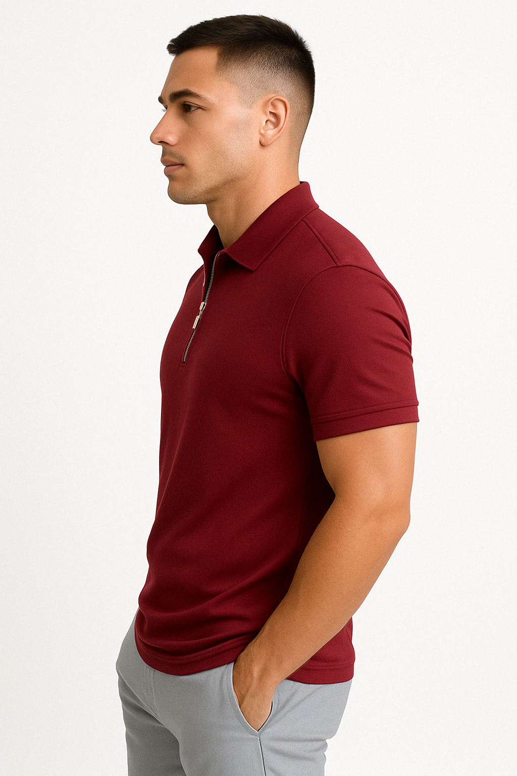 Lucente™ | Polo con Mezzo Zip