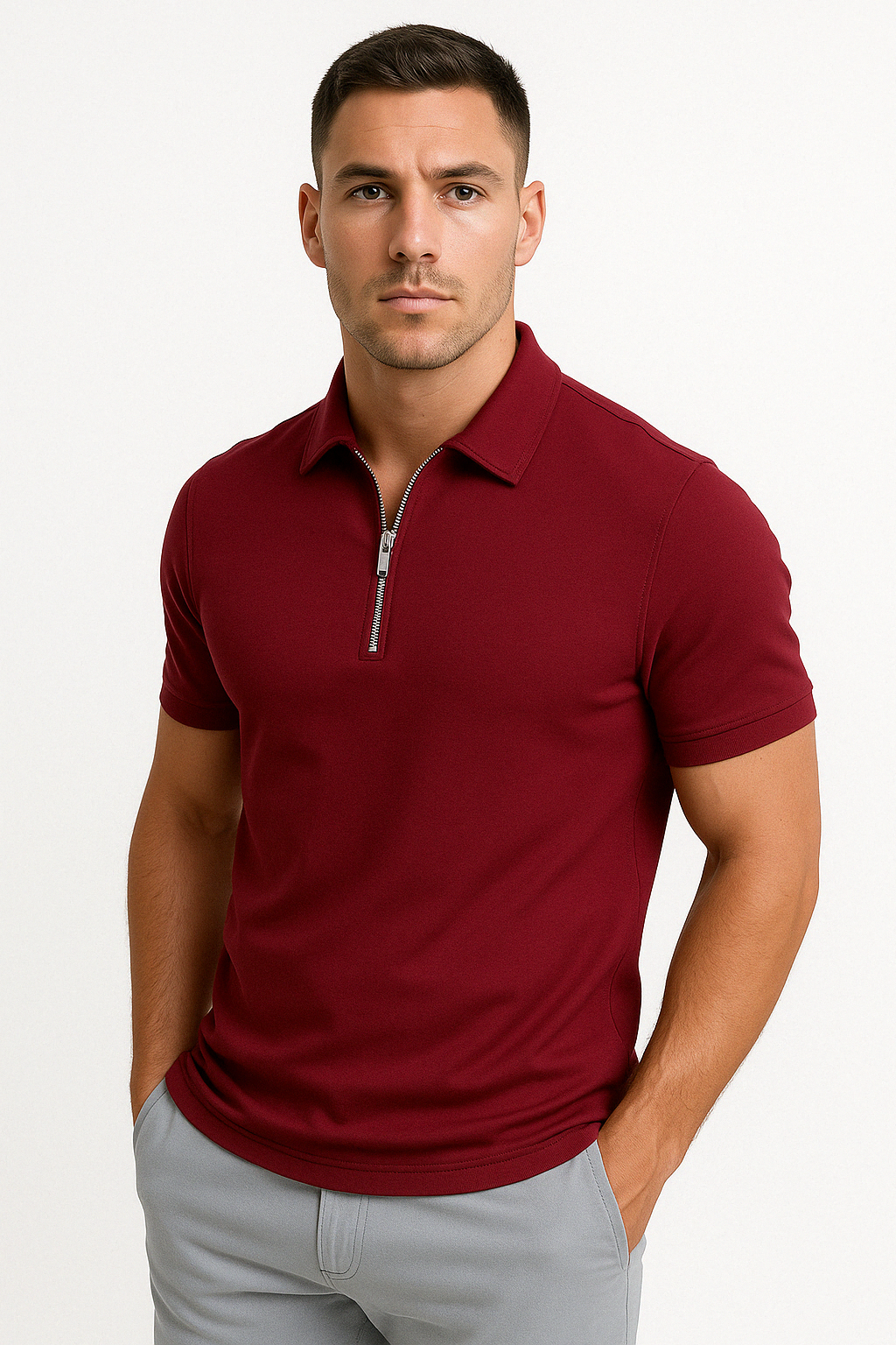 Lucente™ | Polo con Mezzo Zip