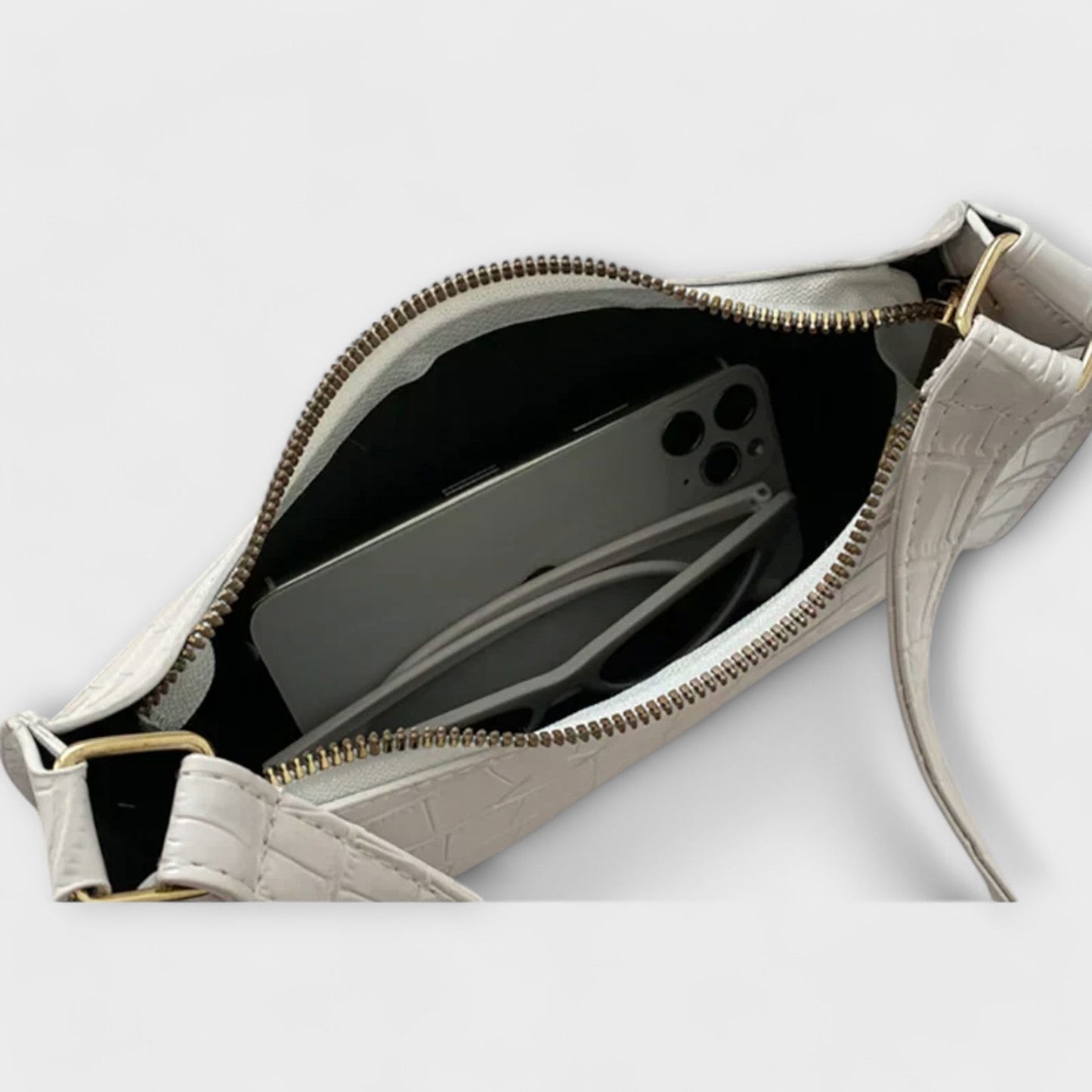 Aurellia. - Borsa in Pelle Lucida Spaziosa ed Elegante per Uso Quotidiano