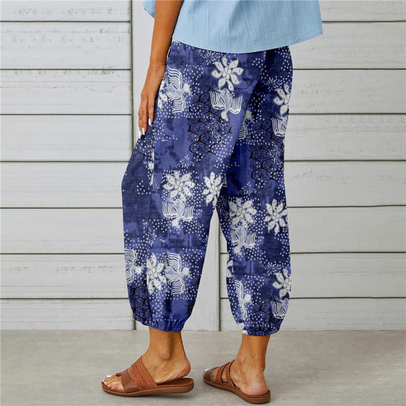 【Cotone e Lino】Pantaloni Stampati Vintage