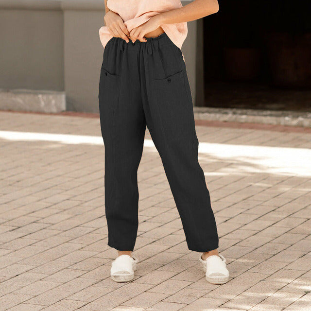 Pantaloni Casual con Vita Elastico