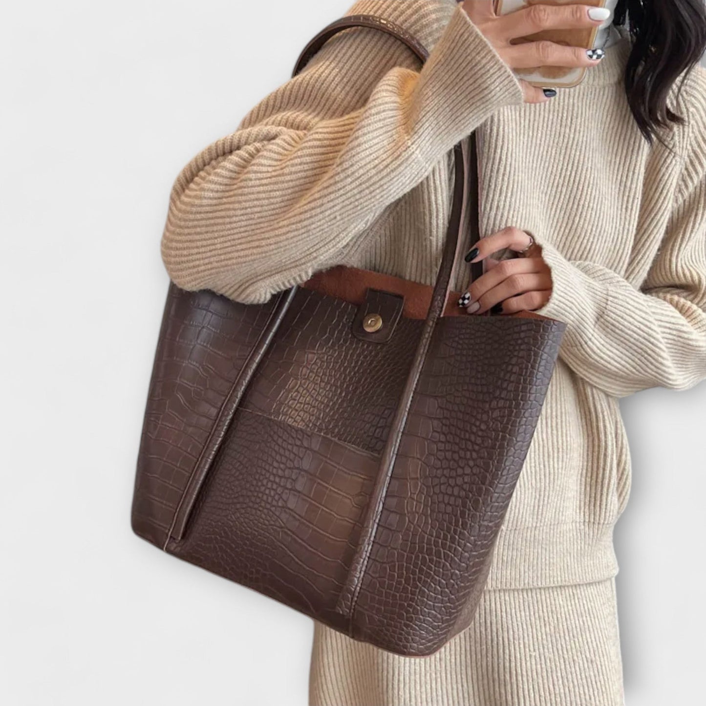 Borsa a Spalla Vintage RL in Ecopelle - Elegante e Funzionale per l'Uso Quotidiano