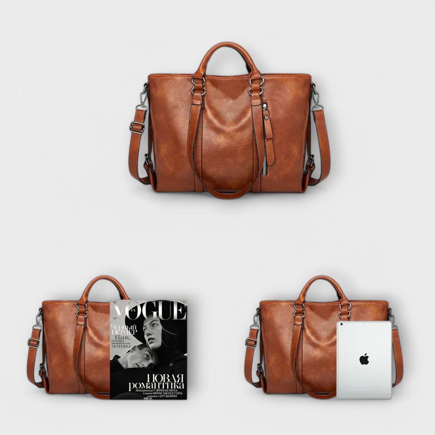 Borsa Grande in Pelle Aurellia - Elegante e Spaziosa per l'Uso Quotidiano