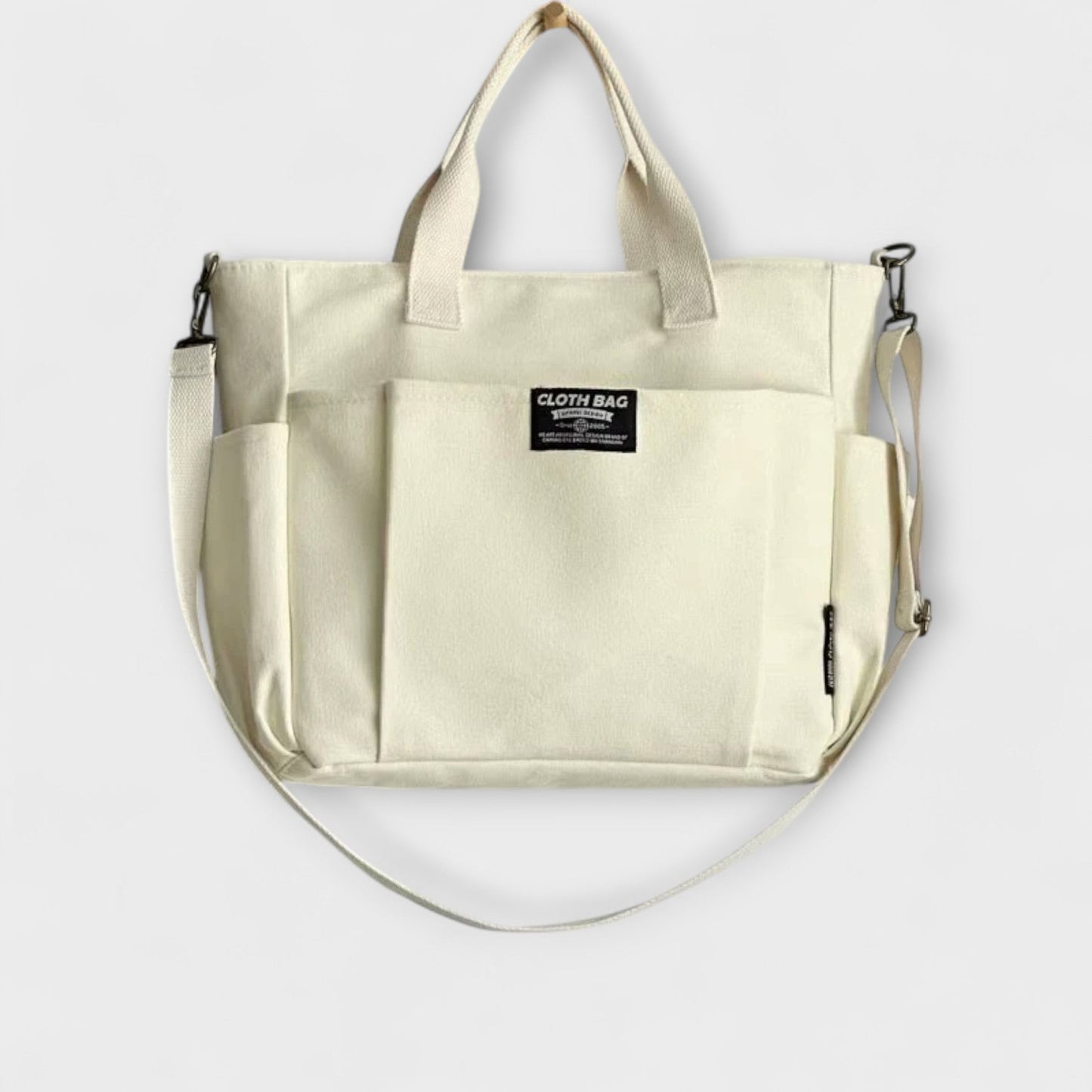 Borsa a Spalla in Tela con Tracolla Regolabile - Spaziosa e Resistente per Lavoro o Scuola