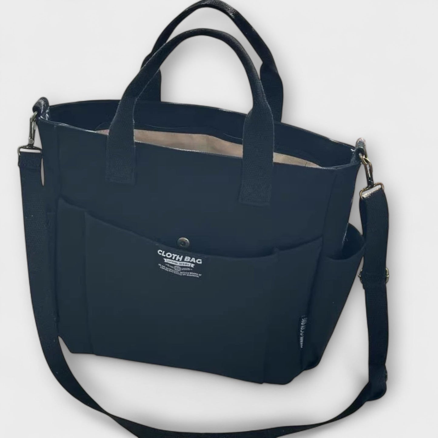 Borsa a Spalla in Tela con Tracolla Regolabile - Spaziosa e Resistente per Lavoro o Scuola