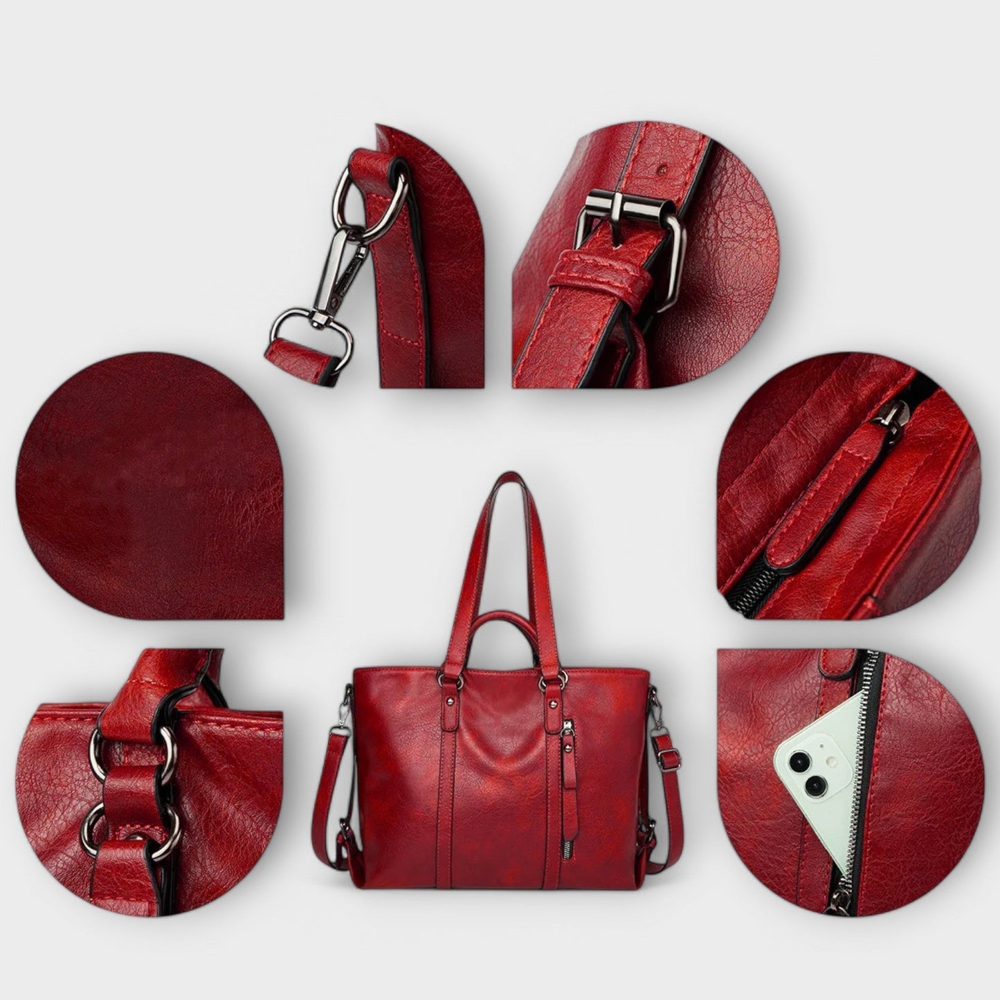 Borsa Grande in Pelle Aurellia - Elegante e Spaziosa per l'Uso Quotidiano