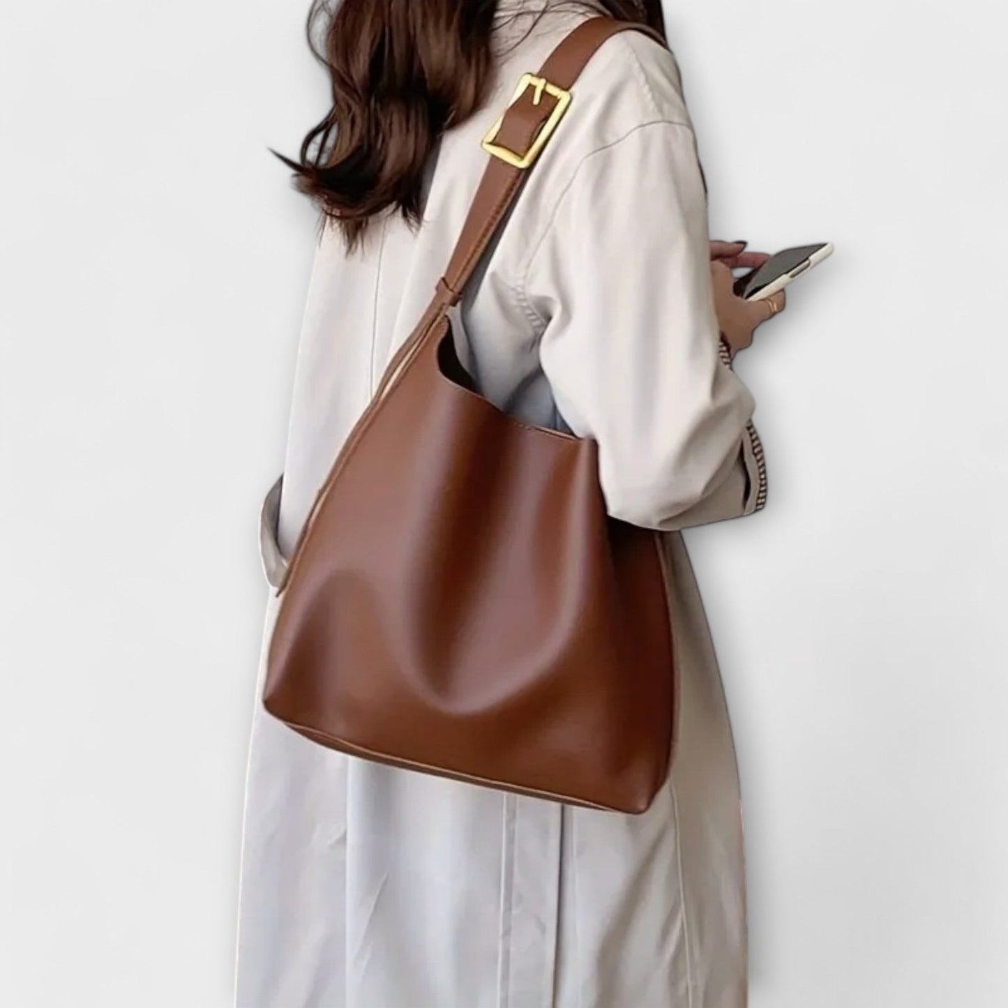Aurellia - Elegante borsa a tracolla in PU con design versatile e spazio pratico per lavoro e tempo libero