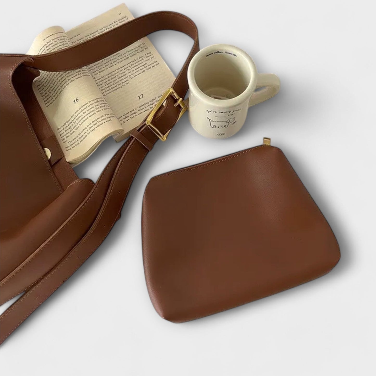 Aurellia - Elegante borsa a tracolla in PU con design versatile e spazio pratico per lavoro e tempo libero