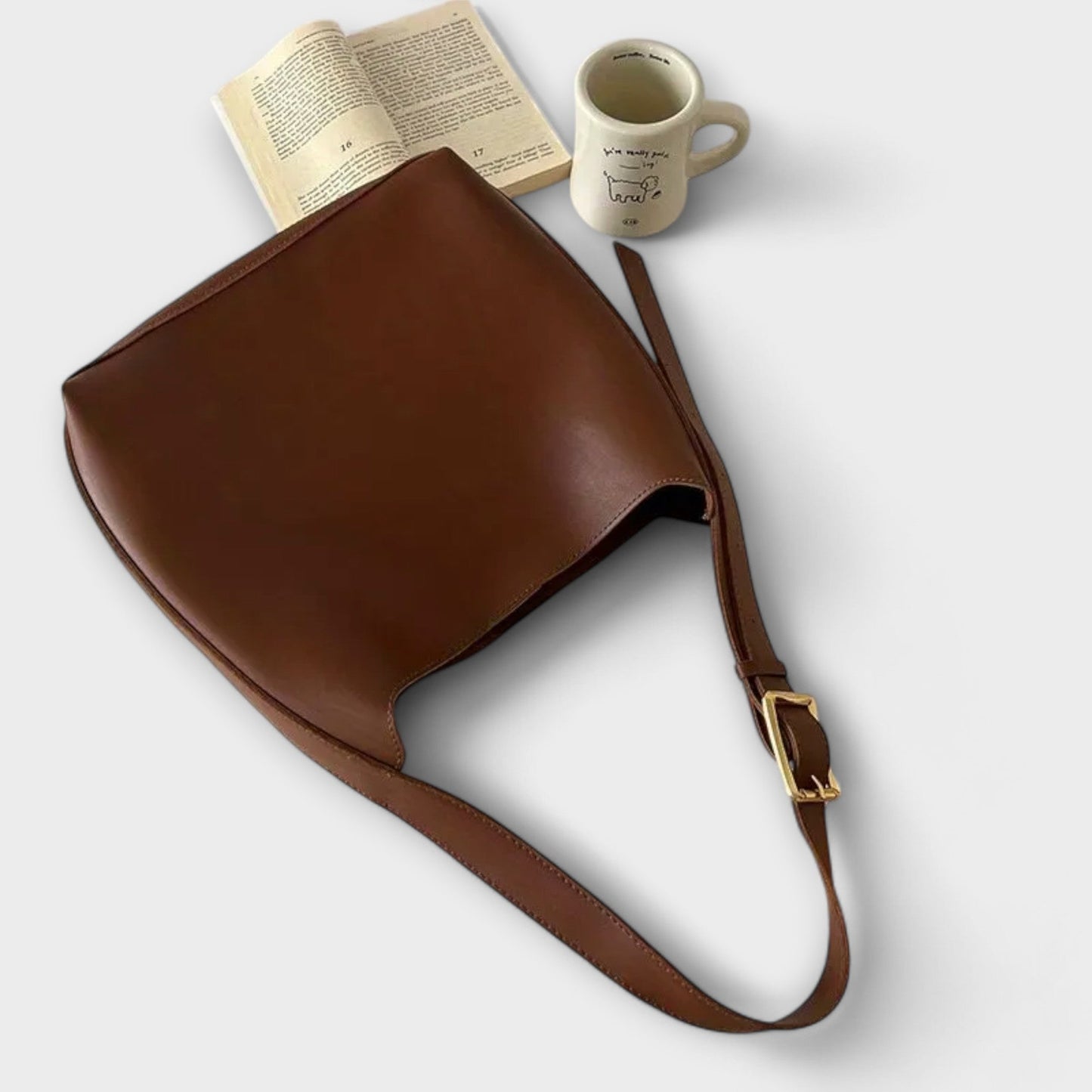 Aurellia - Elegante borsa a tracolla in PU con design versatile e spazio pratico per lavoro e tempo libero