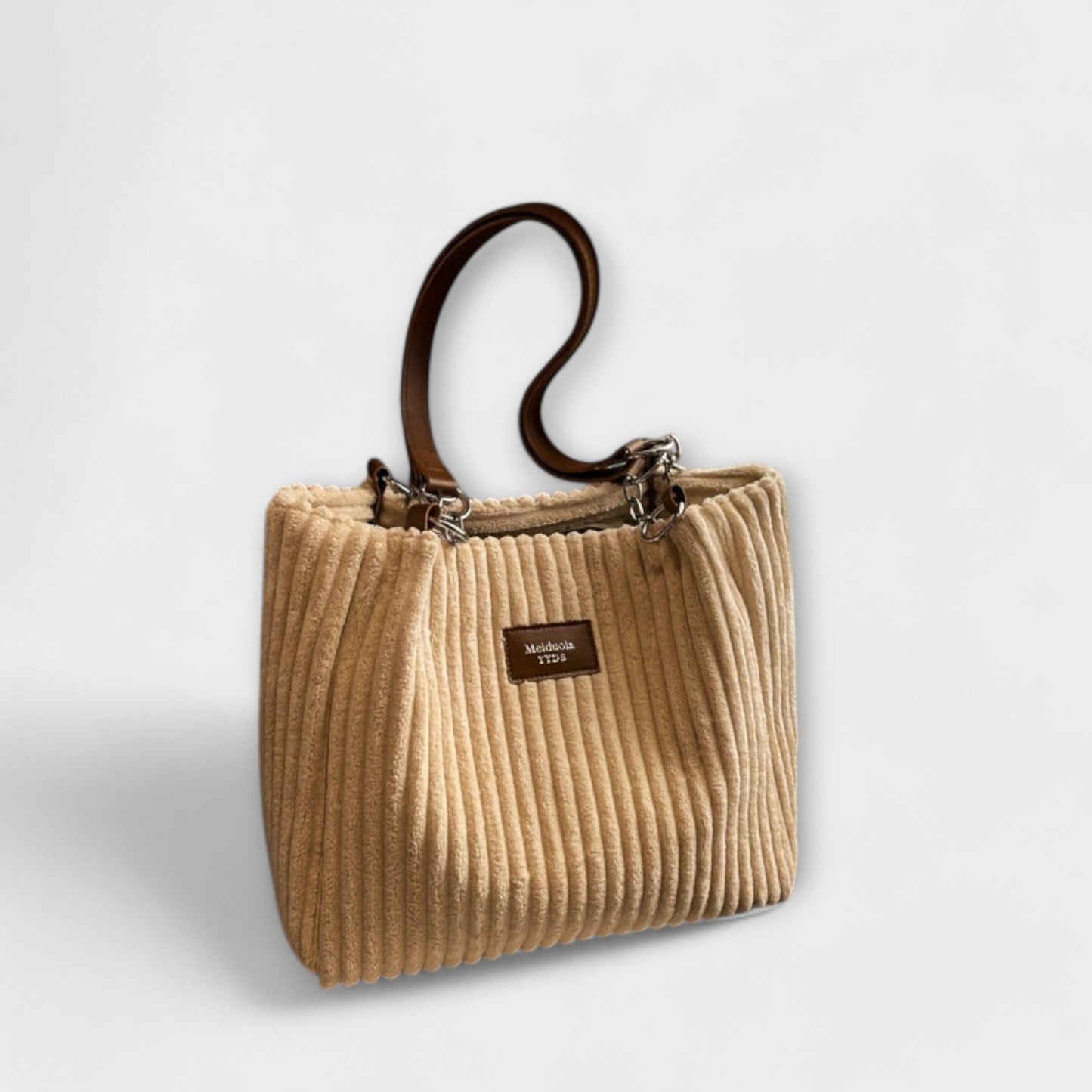 Borsa a Spalla Aurellia in Cordino Morbido - Tracolla Regolabile, Design Spazioso, Khaki