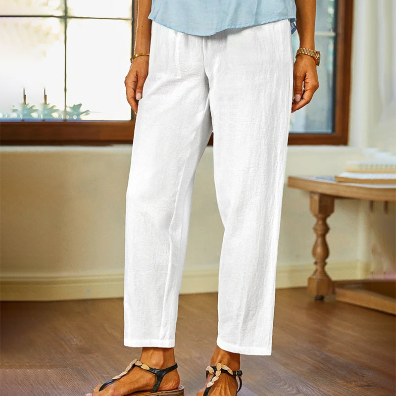 【Cotone e Lino】Pantaloni Casual Piani