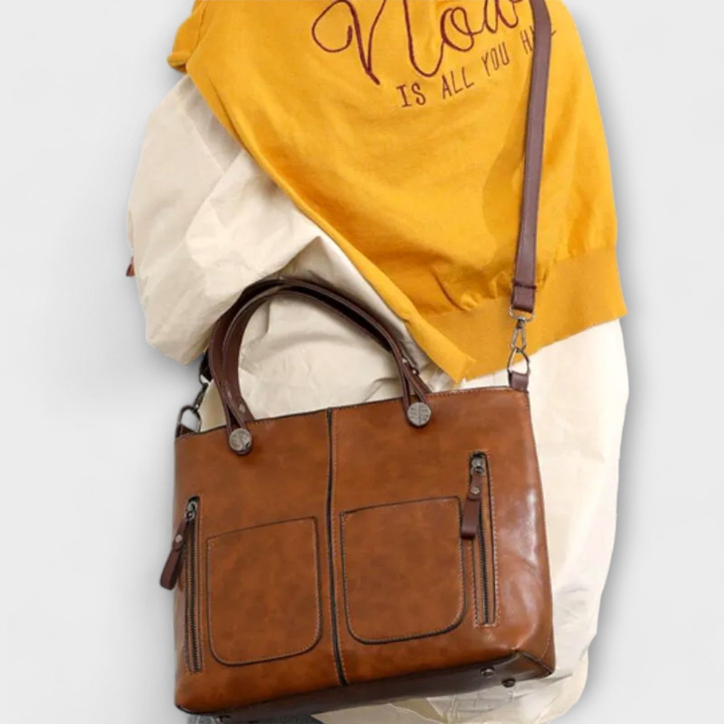 Aurellia - Borsa in Pelle Elegante e Spaziosa per Uso Quotidiano