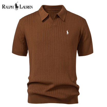 Polo Tricot RL™ con Collo a V e Strisce
