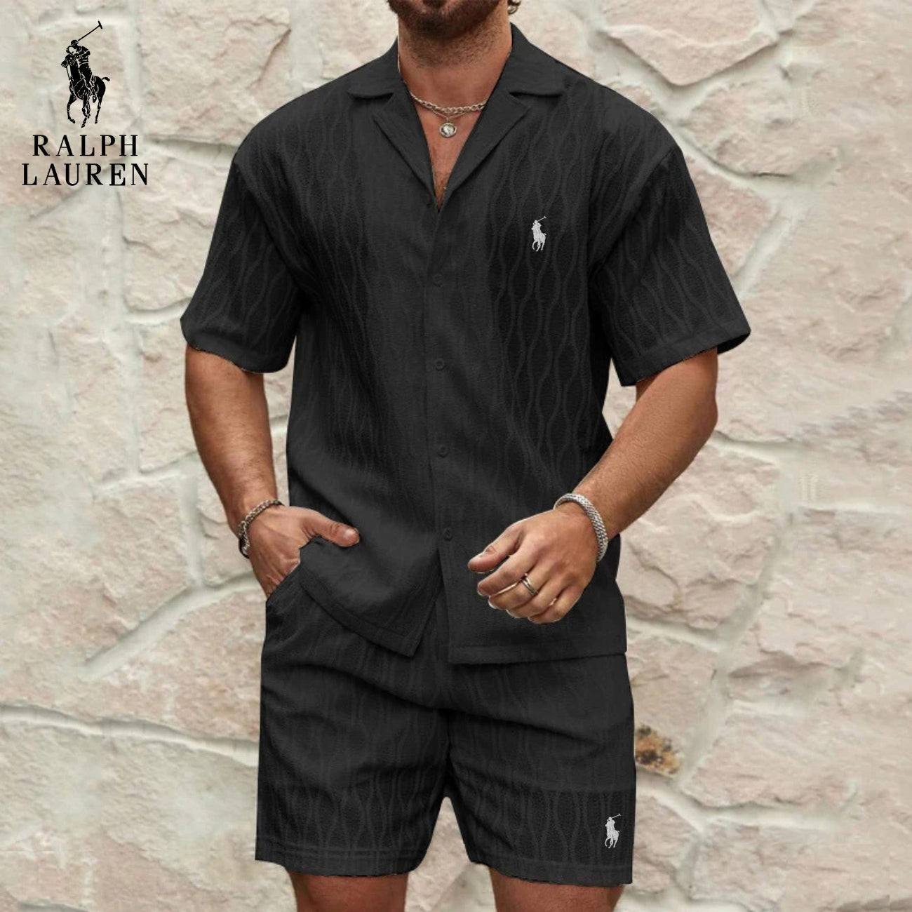 Set Estivo Testurizzato RL – Offerta Camicia & Pantaloni Corti