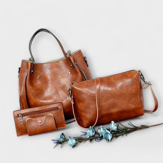 Aurellia - Set di 4 Eleganti Borse Vintage per Uso Quotidiano
