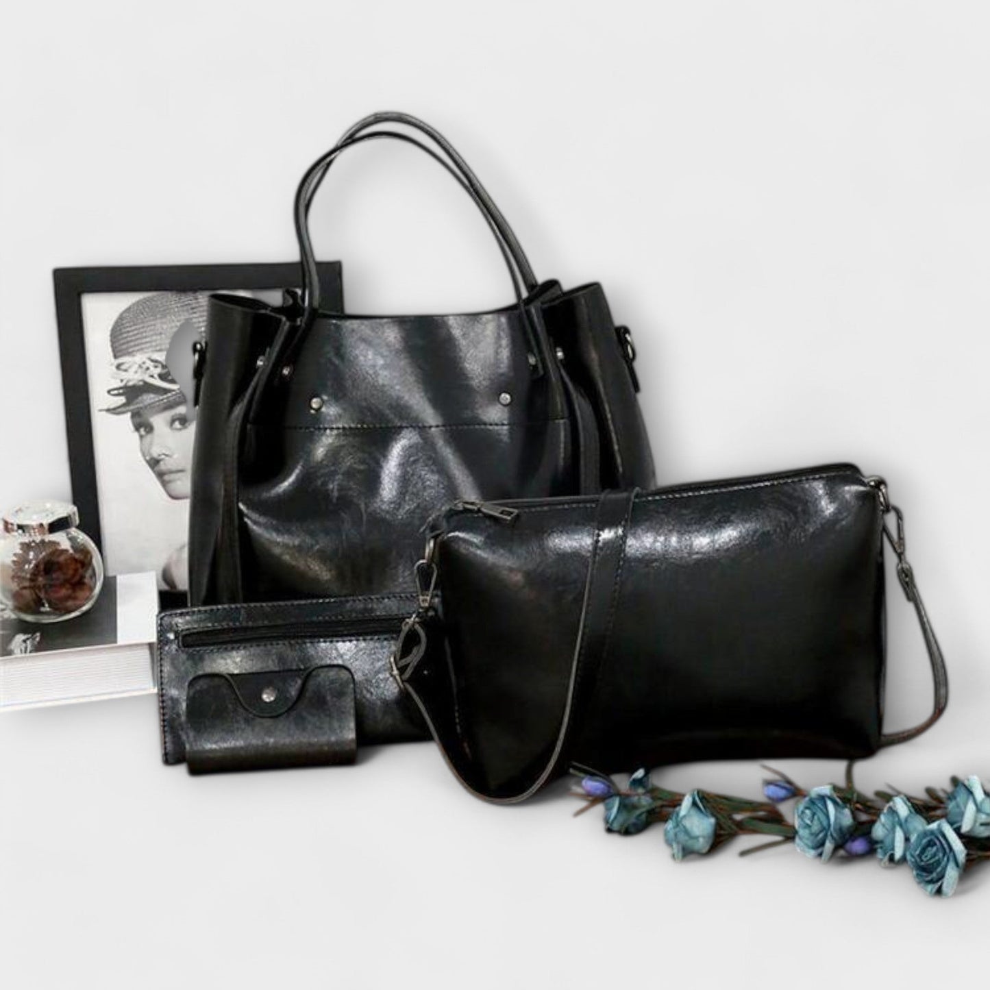 Aurellia - Set di 4 Eleganti Borse Vintage per Uso Quotidiano