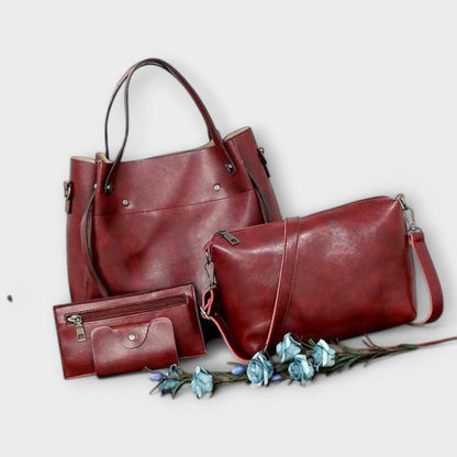 Aurellia - Set di 4 Eleganti Borse Vintage per Uso Quotidiano