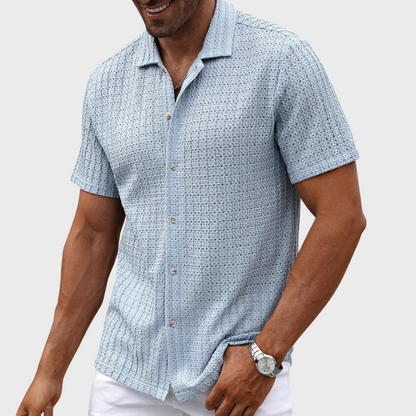 Camicia a Maglia Testurizzata Breeze Haven Hills