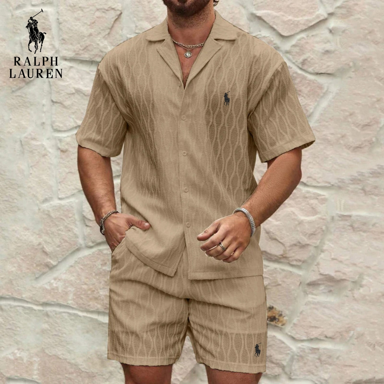 Set Estivo Testurizzato RL – Offerta Camicia & Pantaloni Corti