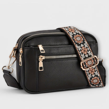 Borsa a Tracolla in Pelle Vegana Aurellia, Stile Retro con Cinghia Boho Regolabile, Ampio Spazio per Essenziali