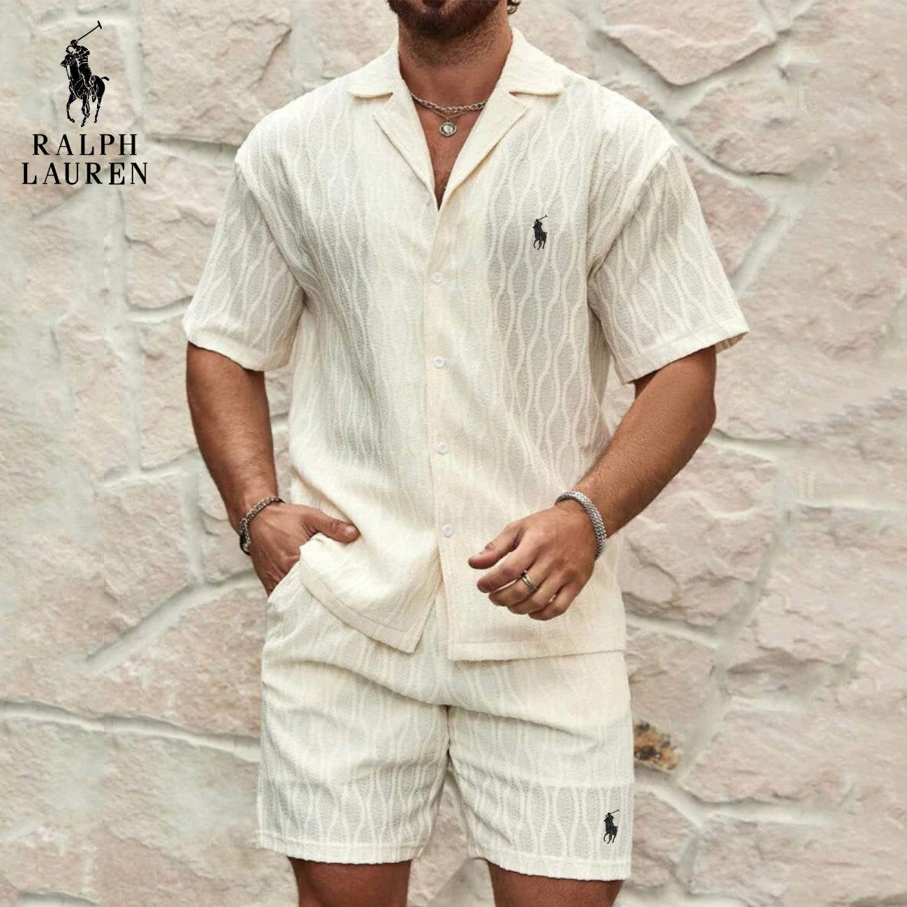 Set Estivo Testurizzato RL – Offerta Camicia & Pantaloni Corti