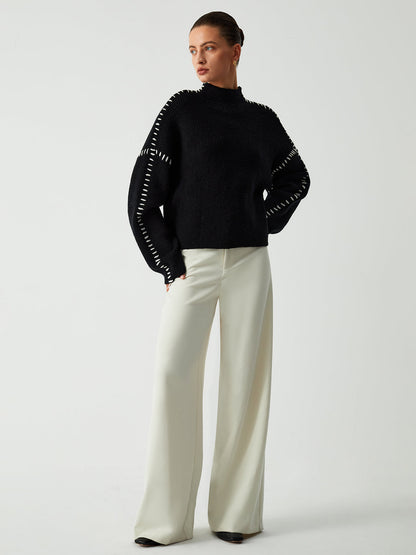 Maglione Oversized con Collo Alto Milena
