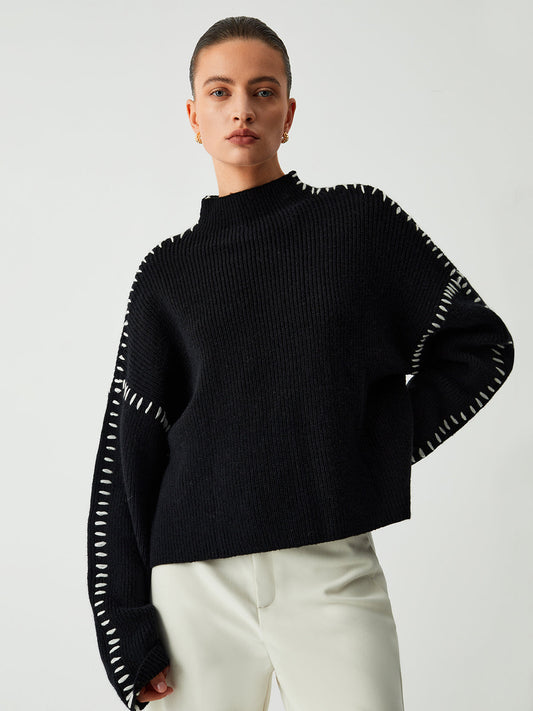 Maglione Oversized con Collo Alto Milena