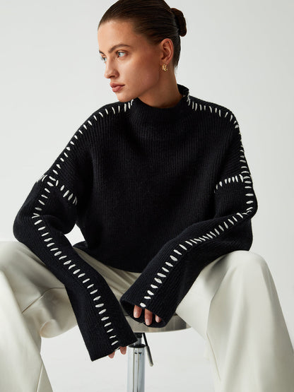 Maglione Oversized con Collo Alto Milena