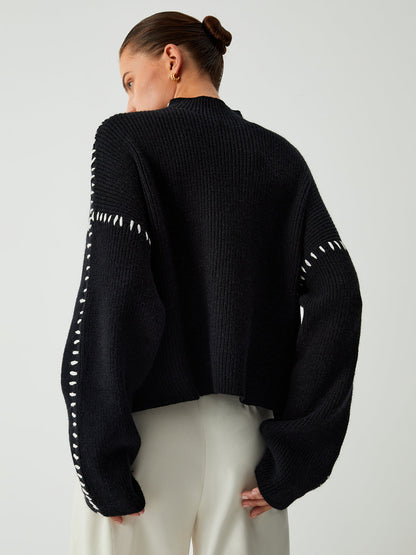 Maglione Oversized con Collo Alto Milena