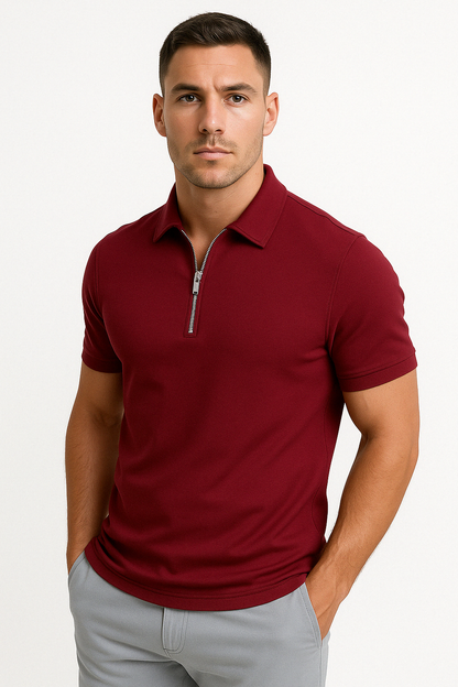 Lucente™ | Polo con Mezzo Zip