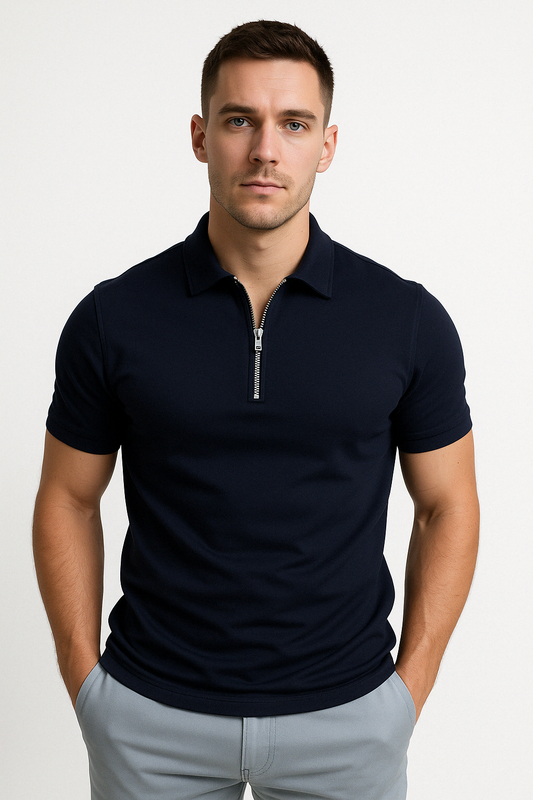 Lucente™ | Polo con Mezzo Zip