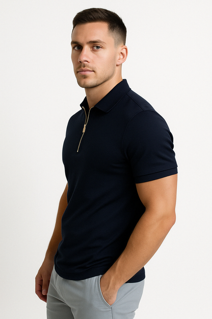 Lucente™ | Polo con Mezzo Zip